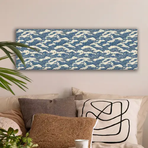 Golven - Klassiek - Blauw canvas 2cm klein 828 -sfeer1
