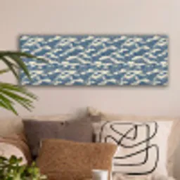 Golven - Klassiek - Blauw canvas 2cm klein 828 -sfeer1