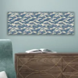 Golven - Klassiek - Blauw canvas 2cm klein 828 -sfeer4