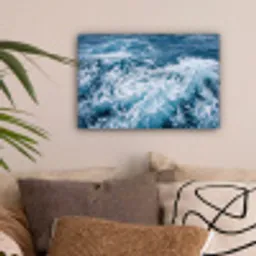 Golven - Oceaan - Blauw canvas 2cm klein -sfeer1