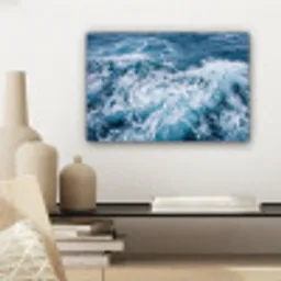 Golven - Oceaan - Blauw canvas 2cm klein -sfeer6