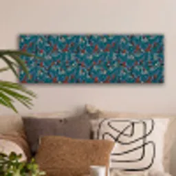 Golven - Retro - Blauw - Patroon canvas 2cm klein 828 -sfeer1