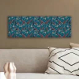 Golven - Retro - Blauw - Patroon canvas 2cm klein 828 -sfeer3