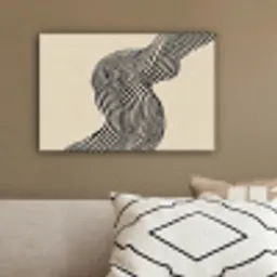 Golvend - Lijnen - Abstract - Silhouet canvas 2cm klein -sfeer3