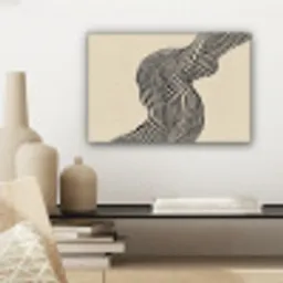 Golvend - Lijnen - Abstract - Silhouet canvas 2cm klein -sfeer6