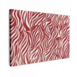 Golvende vormen - Abstract - Rood canvas 2cm klein -z3d