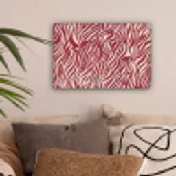 Golvende vormen - Abstract - Rood canvas 2cm klein -sfeer1
