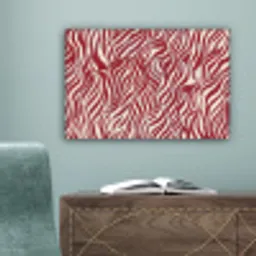 Golvende vormen - Abstract - Rood canvas 2cm klein -sfeer4