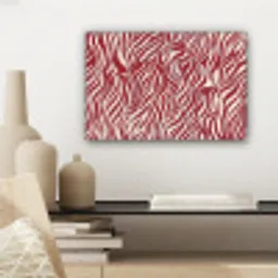 Golvende vormen - Abstract - Rood canvas 2cm klein -sfeer6
