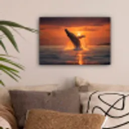 Walvis - Zon - Zee canvas 2cm klein -sfeer1