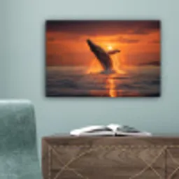Walvis - Zon - Zee canvas 2cm klein -sfeer4