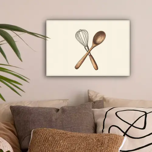 Garde - Hout - Beige canvas 2cm klein -sfeer1