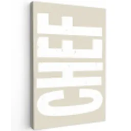 Wit - Chef - Decoratie - Japandi canvas 2cm klein -z3d