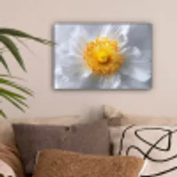 Wit - Bloem - Elegant canvas 2cm klein -sfeer1