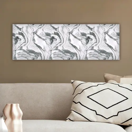 Wit - Marmer - Golvend - Grafiet canvas 2cm klein 828 -sfeer3