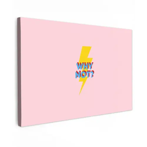 Why not - Bliksem - Roze canvas 2cm klein -z3d