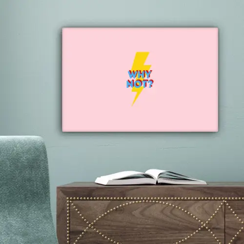 Why not - Bliksem - Roze canvas 2cm klein -sfeer4