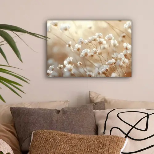 Wilde - Bloemen - Wit canvas 2cm klein -sfeer1