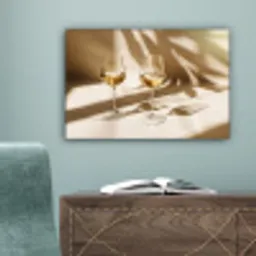 Wijn - Wijnglazen - Wit canvas 2cm klein -sfeer4