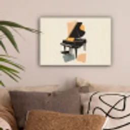 Vleugel - Zwart - Abstract - Illustratie canvas 2cm klein -sfeer1
