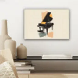 Vleugel - Zwart - Abstract - Illustratie canvas 2cm klein -sfeer6