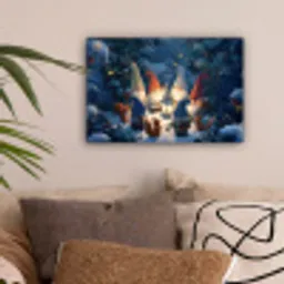 Winter - Gnooms - Eekhoorns - Meerkleurig canvas 2cm klein -sfeer1