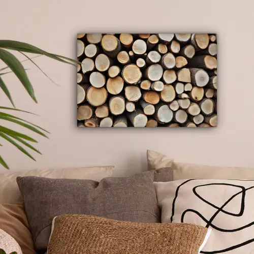 Hout - Boomstammen - Textuur canvas 2cm klein -sfeer1