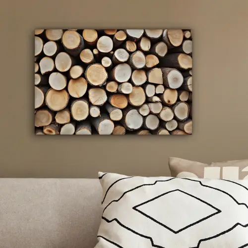 Hout - Boomstammen - Textuur canvas 2cm klein -sfeer3
