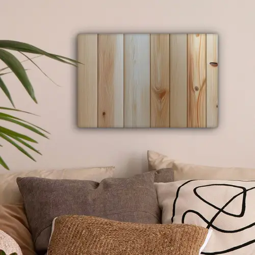 Hout - Planken - Licht canvas 2cm klein -sfeer1