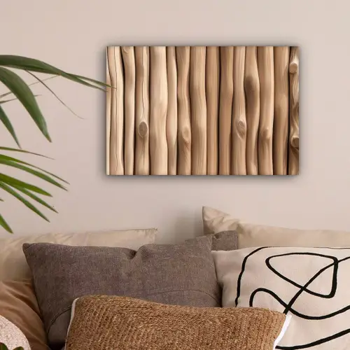 Hout - Stam - Lichtbruin canvas 2cm klein -sfeer1