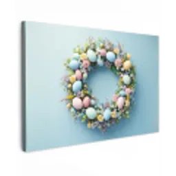 Krans - Eieren - Bloemen canvas 2cm klein -z3d