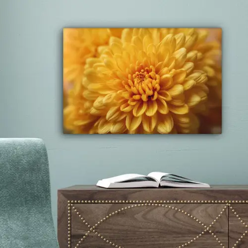 Geel - Chrysant - Zachtheid canvas 2cm klein -sfeer4