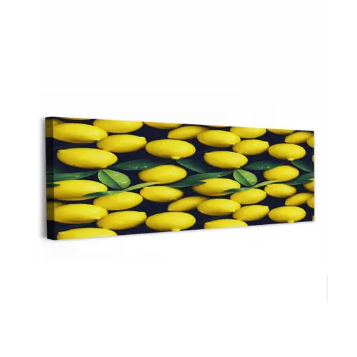 Gele - Citroenen - Druppels - Fruit canvas 2cm klein 828 -z3d
