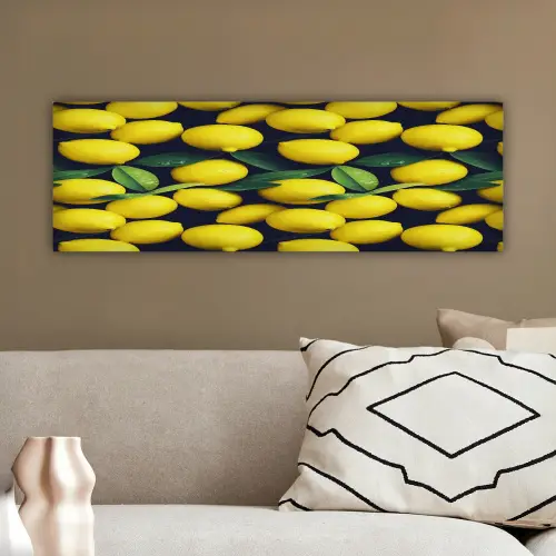 Gele - Citroenen - Druppels - Fruit canvas 2cm klein 828 -sfeer3