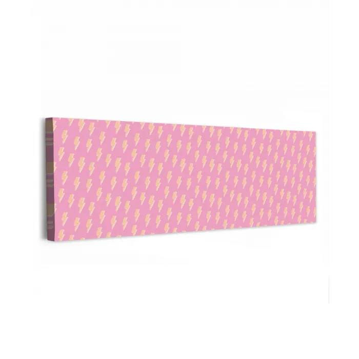 Geel - Bliksem - Roze canvas 2cm klein 828 -z3d