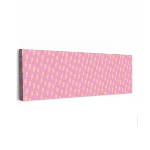 Geel - Bliksem - Roze canvas 2cm klein 828 -z3d