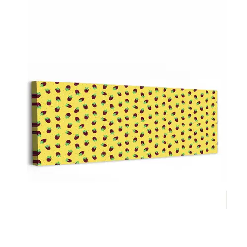 Geel - Frambozen - Patroon canvas 2cm klein 828 -z3d