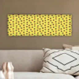 Geel - Frambozen - Patroon canvas 2cm klein 828 -sfeer3