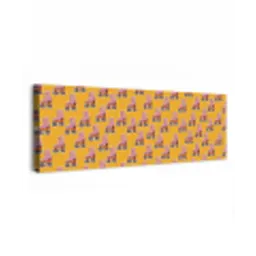 Geel - Rolschaatsen - Patroon canvas 2cm klein 828 -z3d