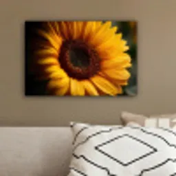 Geel - Zonnebloem - Zomers canvas 2cm klein -sfeer3