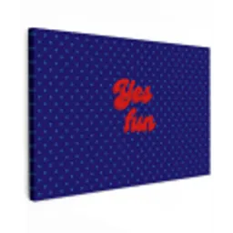 Yes fun - Rood - Blauw - Stippen canvas 2cm klein -z3d