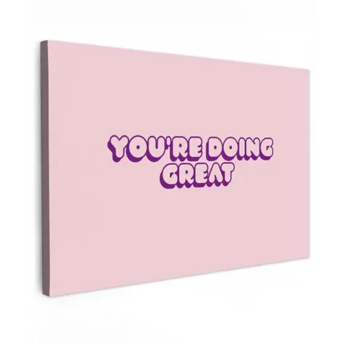 You're doing great - roze - 3D canvas 2cm klein -z3d
