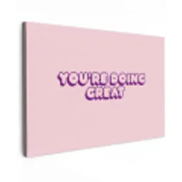 You're doing great - roze - 3D canvas 2cm klein -z3d