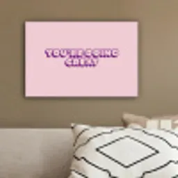 You're doing great - roze - 3D canvas 2cm klein -sfeer3