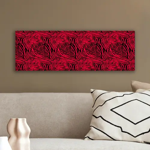 Zebra - Zwart - Roze - Neon canvas 2cm klein 828 -sfeer3