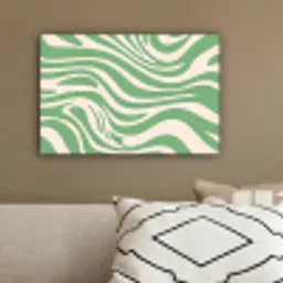 Zebrapatroon - Groen - Retro canvas 2cm klein -sfeer3