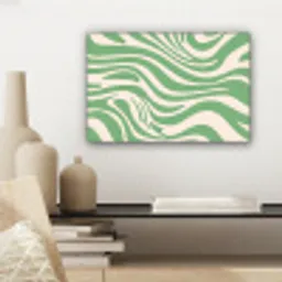 Zebrapatroon - Groen - Retro canvas 2cm klein -sfeer6