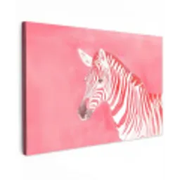 Zebra - Pink - Verf canvas 2cm klein -z3d