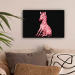 Zebra - Roze - Gestreept canvas 2cm klein -sfeer1