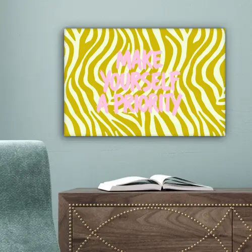 Zebraprint - Priority - Roze canvas 2cm klein -sfeer4